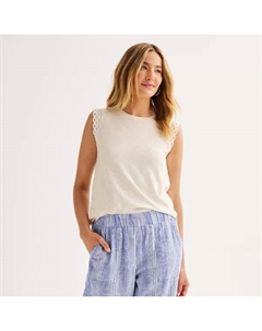 Женская вязаная майка-мускулистка, белый Sonoma goods for life