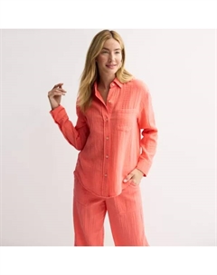 Женская рубашка на пуговицах в стиле бойфренда, цвет desire Sonoma goods for life