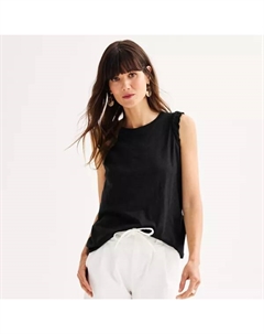 Женская вязаная майка-мускулистка, цвет pitch black Sonoma goods for life