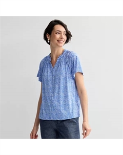 Женская блузка с регланом и сборкой, цвет blue shell tile Croft & barrow