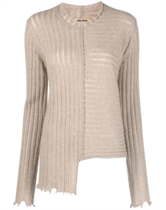 Кашемировый джемпер асимметричного кроя, нейтральный Uma wang