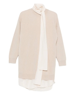 Платье мини в рубчик, нейтральный Brunello cucinelli