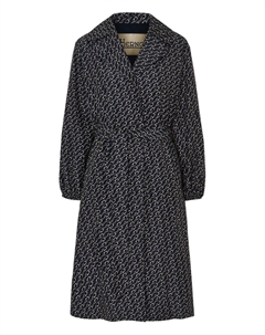 Тренч с поясом и принтом, синий Herno