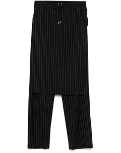Брюки с юбкой и шнуровкой, черный Jean paul gaultier