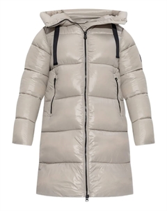 Утепленное пальто с нашивкой-логотипом, нейтральный Save the duck