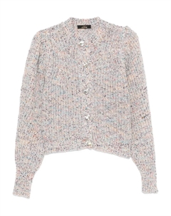 Кардиган с рукавами-буфами в крапинку, нейтральный Twinset