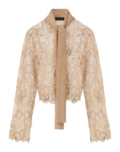 Кружевная рубашка с завязками, нейтральный Fabiana filippi