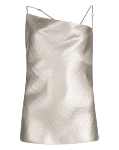 Креп-топ с ламинированным эффектом, серебяный Liu jo