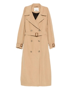 Двубортный тренч Elea с поясом, нейтральный Isabel marant