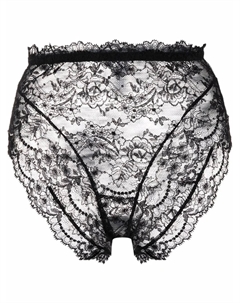 Кружевные трусы-брифы с завышенной талией, черный Dolce&gabbana