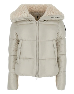 Стеганая куртка с воротником-боргом, нейтральный Save the duck