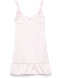 Атласное платье мини с логотипом 4G, розовый Givenchy