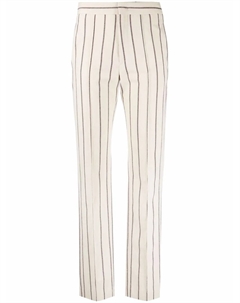 Полосатые брюки кроя слим, нейтральный Isabel marant
