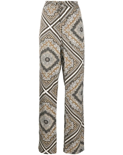 Брюки прямого кроя с узором, нейтральный Michael michael kors