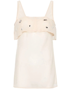 Прозрачный топ с кристаллами, нейтральный 3.1 phillip lim