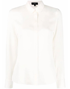 Шелковая рубашка с длинными рукавами, нейтральный Theory