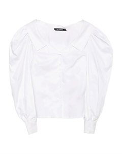 Поплиновая рубашка с открытыми плечами, белый Karl lagerfeld