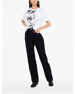 Футболка с цветочным принтом, белый Liu jo