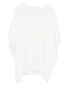 Платье мини бродери-англез с кулиской, белый Mc2 saint barth