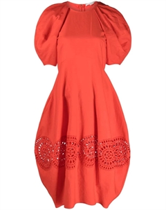 Платье миди с вырезами, красный Stella mccartney