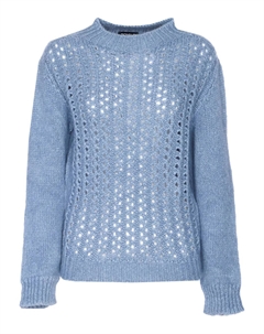 Вышитый свитер с воротником-стойкой, синий Dondup