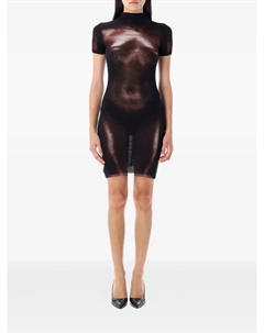 Мини-платье с сетчатым принтом, коричневый Jean paul gaultier