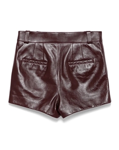 Кожаные шорты, красный Chloe