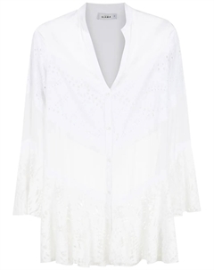 Платье-рубашка с прозрачной вставкой, белый Amir slama