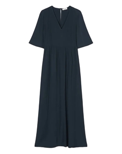 Платье макси с V-образным вырезом, синий Marc o'polo