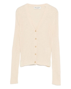 Кардиган из смеси хлопка и льна, нейтральный Marc o'polo