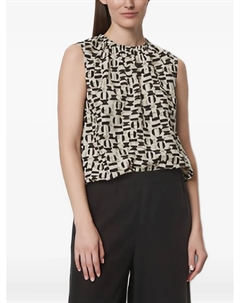 Блузка с геометричным принтом, нейтральный Marc o'polo