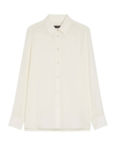 Шелковая рубашка с классическим воротником, белый Weekend max mara