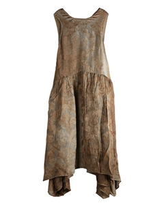 Платье без рукавов с асимметричным подолом, коричневый Uma wang