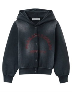 Куртка с капюшоном и эффектом потертости, черный Alexander wang