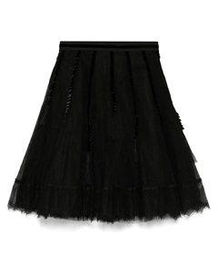 Сетчатая юбка с кружевом, черный Shiatzy chen