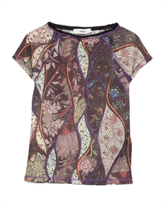 Сетчатый топ с цветочным узором SIEDRES Siedrés