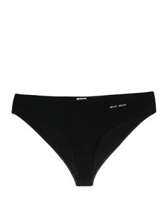 Трусы-брифы из смесового кашемира с логотипом, черный Miu miu