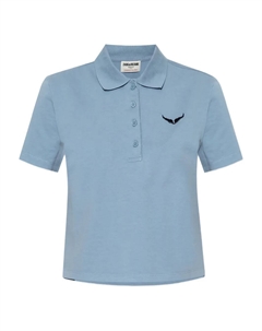 Поло с вышитым логотипом Zadig&voltaire