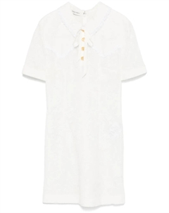 Кружевное платье мини с бантом Alessandra rich