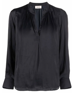 Блузка с V-образным вырезом, черный Zadig&voltaire
