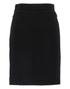 Юбка миди из ткани букле, черный Chloe