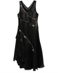 Вышитое атласное платье, черный 3.1 phillip lim