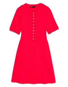 Платье мини в рубчик Maje