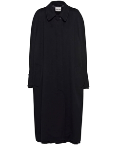 Однобортное пальто миди, черный Miu miu