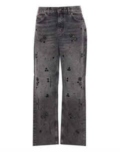 Джинсы, украшенные драгоценными камнями Liu jo