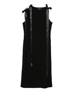 Платье миди с бантом на бретельках, черный Simone rocha