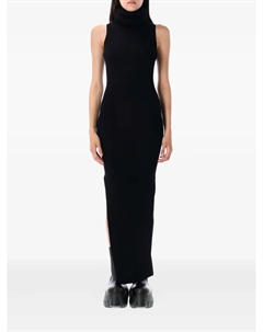 Мини-платье с водолазкой в рубчик, черный Rick owens