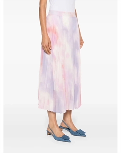 Юбка миди с принтом тай-дай, фиолетовый Boss