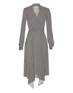 Платье миди с геометричным принтом, черный Elisabetta franchi