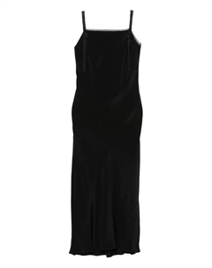 Платье-комбинация с отделкой лентами, черный Rochas